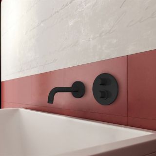 Встраиваемый смеситель для душа Paini Cox 78PZ690TH с термостатом чёрный матовый